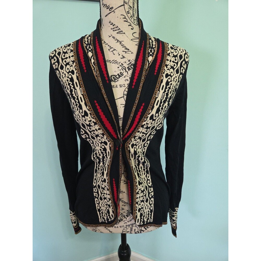 Carmen Marc Valvo Cardigan medium one button classic